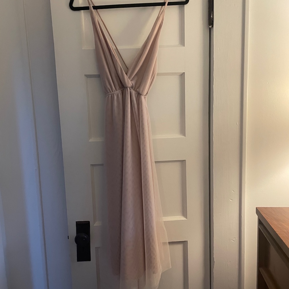 Blush pink tulle summer dress